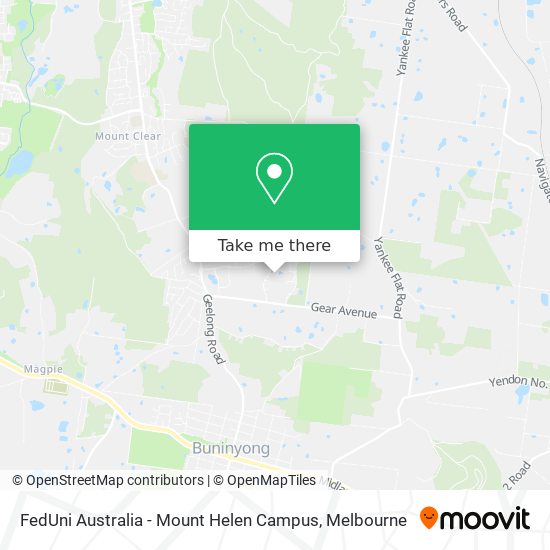 Mapa FedUni Australia - Mount Helen Campus