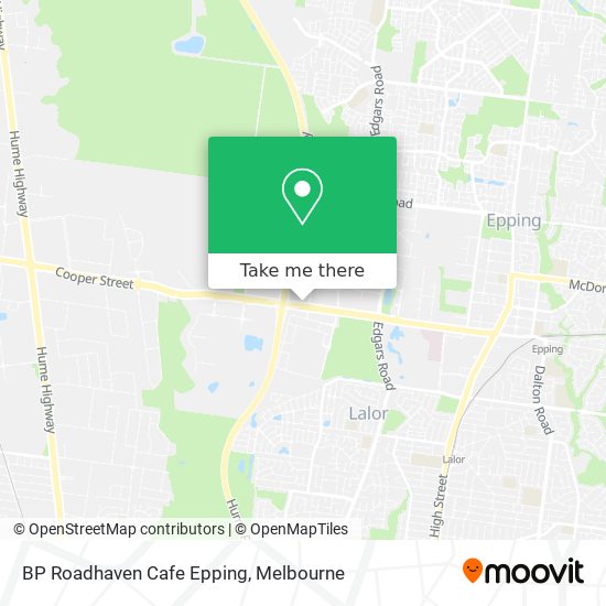 BP Roadhaven Cafe Epping map