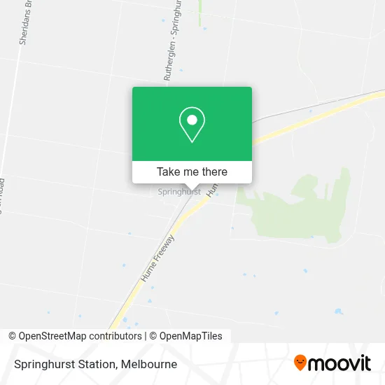 Mapa Springhurst Station