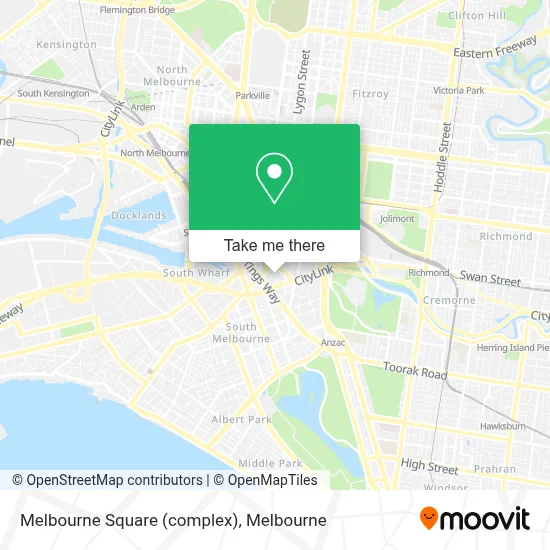 Mapa Melbourne Square (complex)