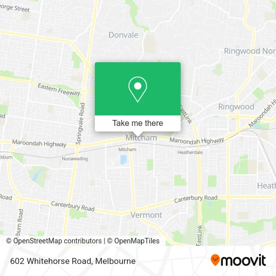602 Whitehorse Road map