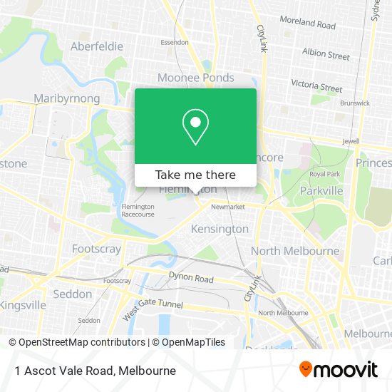 1 Ascot Vale Road map
