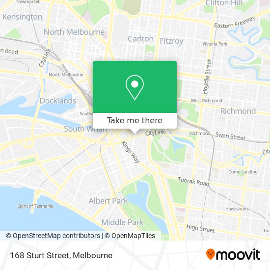 Mapa 168 Sturt Street