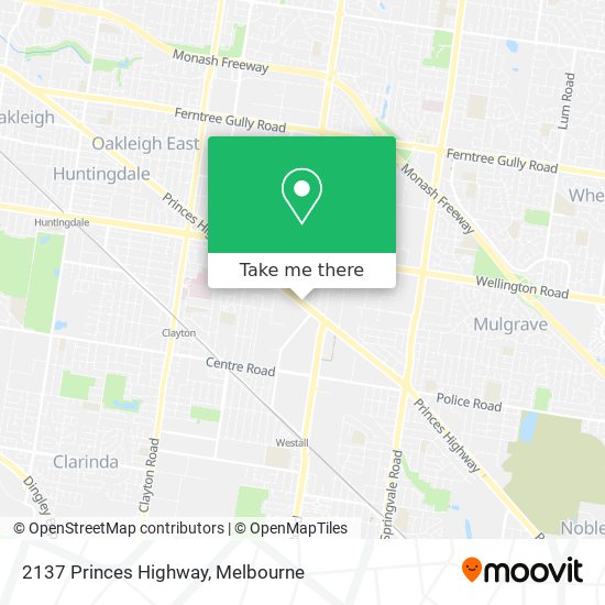 2137 Princes Highway map