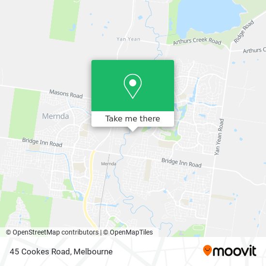 Mapa 45 Cookes Road