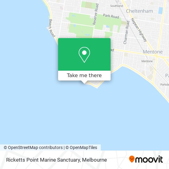 Ricketts Point Marine Sanctuary map
