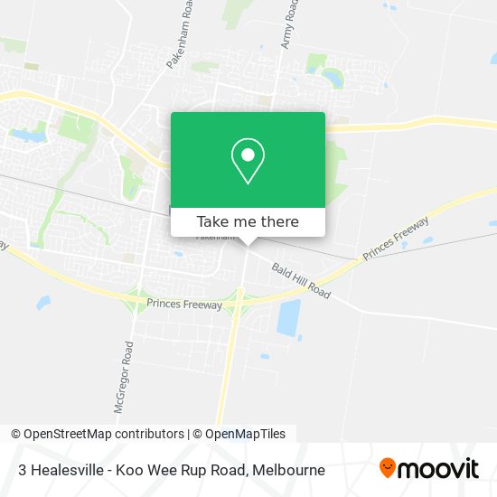 3 Healesville - Koo Wee Rup Road map