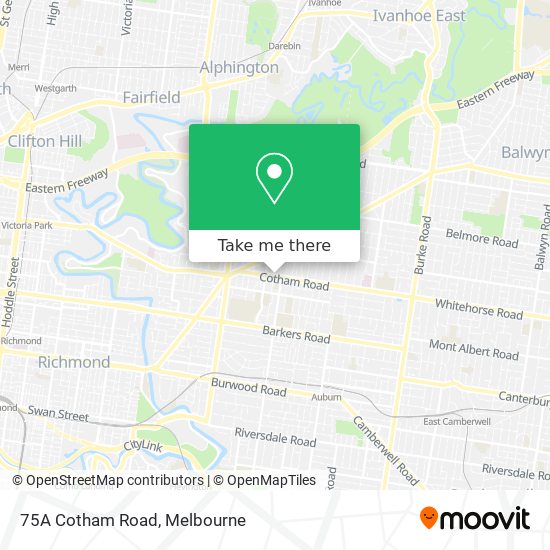 75A Cotham Road map