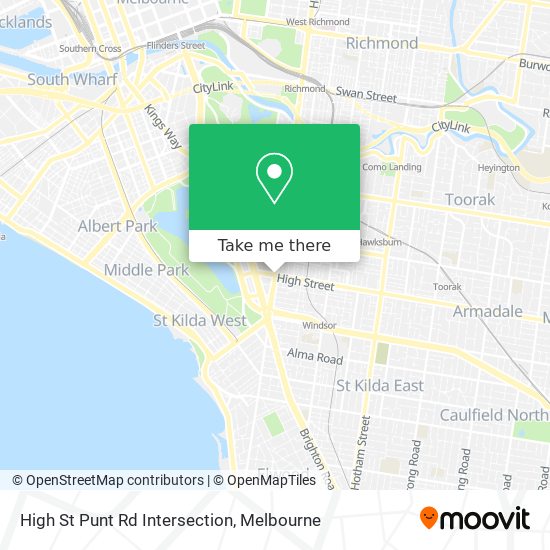 High St Punt Rd Intersection map