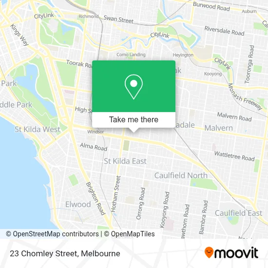 Mapa 23 Chomley Street