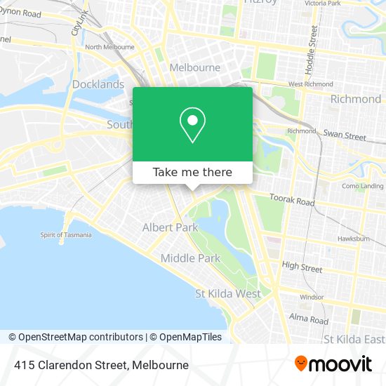 Mapa 415 Clarendon Street