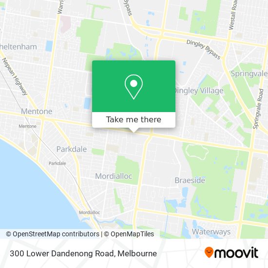 300 Lower Dandenong Road map