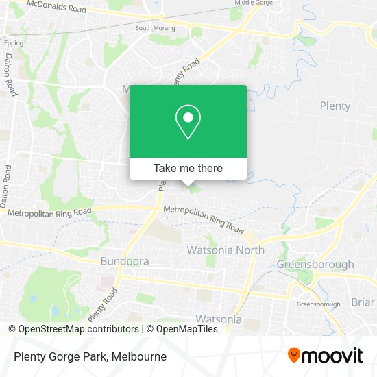 Plenty Gorge Park map