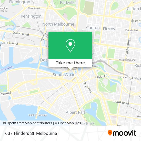 637 Flinders St map