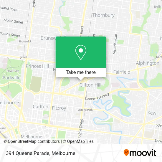 394 Queens Parade map