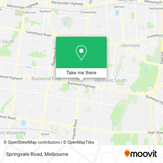 Mapa Springvale Road