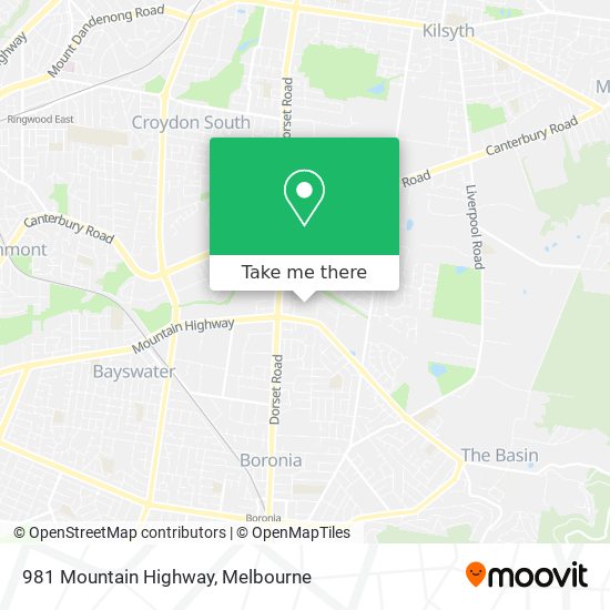 981 Mountain Highway map