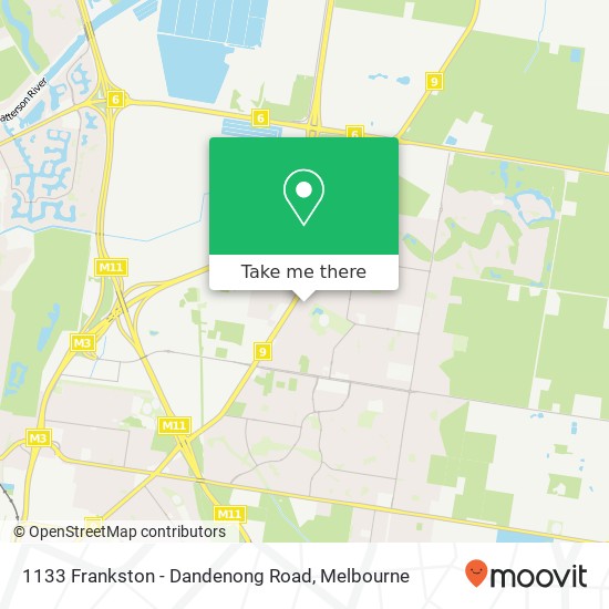 Mapa 1133 Frankston - Dandenong Road