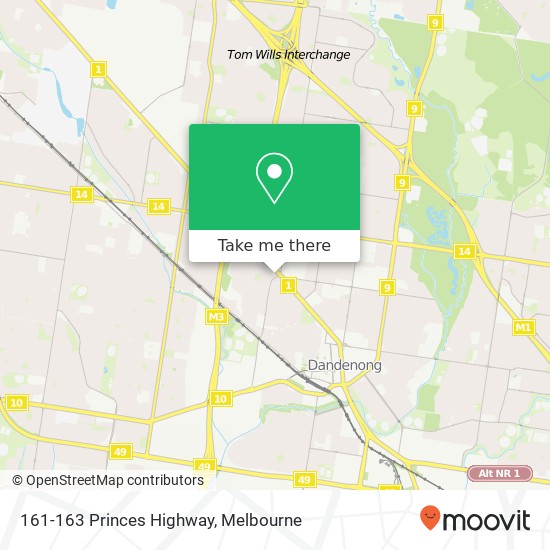 161-163 Princes Highway map