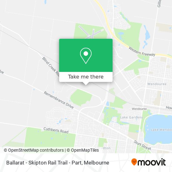 Ballarat - Skipton Rail Trail - Part map