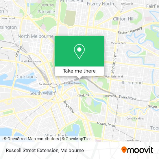 Russell Street Extension map