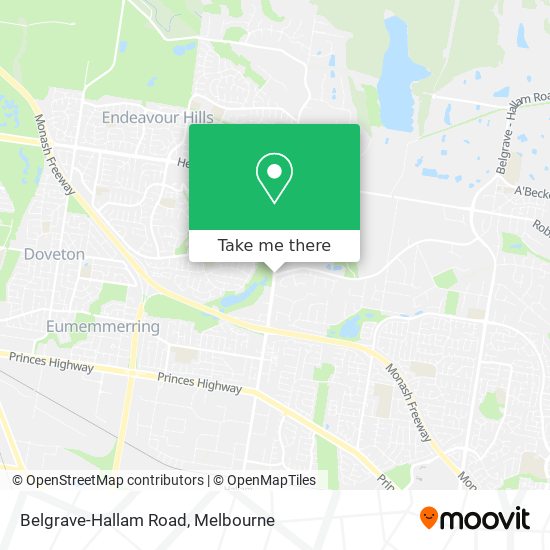 Mapa Belgrave-Hallam Road