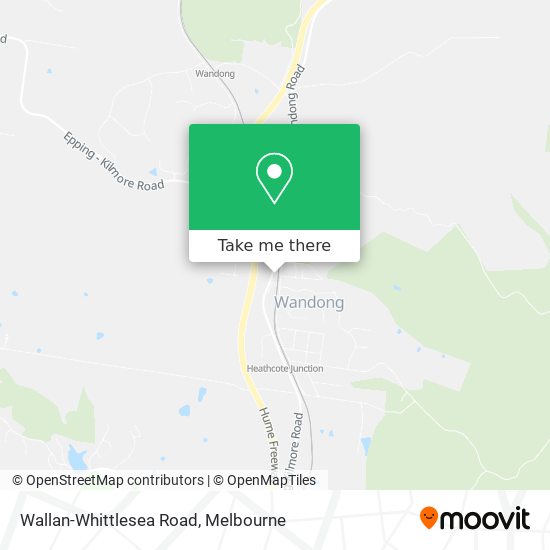 Wallan-Whittlesea Road map