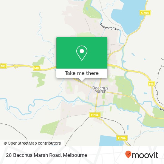 Mapa 28 Bacchus Marsh Road