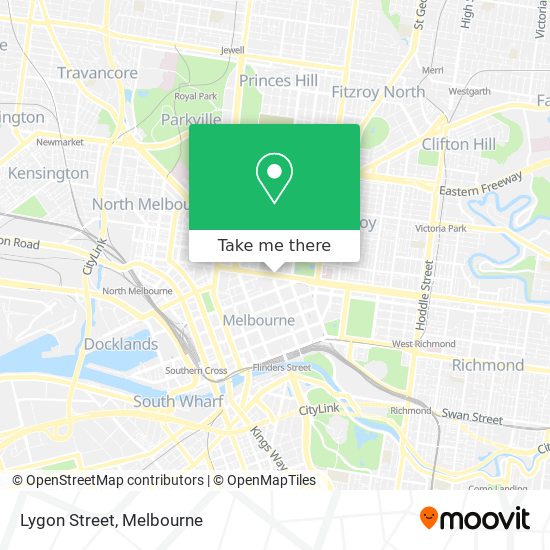 Mapa Lygon Street