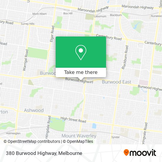 380 Burwood Highway map