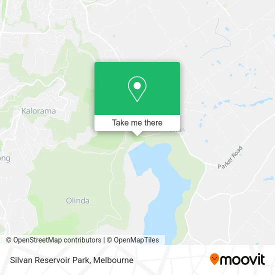 Silvan Reservoir Park map