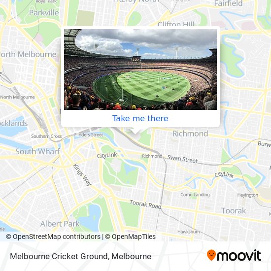 Melbourne Cricket Ground map