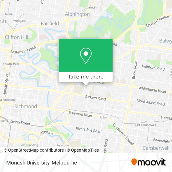 Mapa Monash University