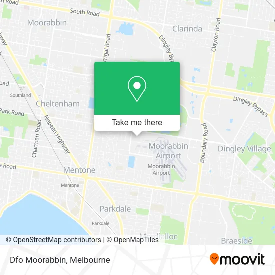 Dfo Moorabbin map