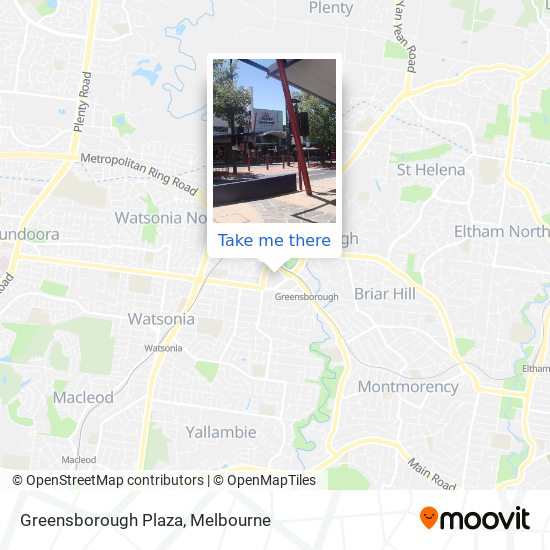 Greensborough Plaza map