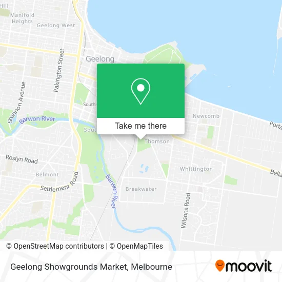 Geelong Showgrounds Market map