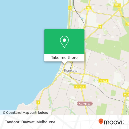 Tandoori Daawat, 432 Nepean Hwy Frankston VIC 3199 map