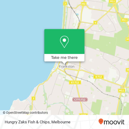 Hungry Zaks Fish & Chips, 62 Young St Frankston VIC 3199 map