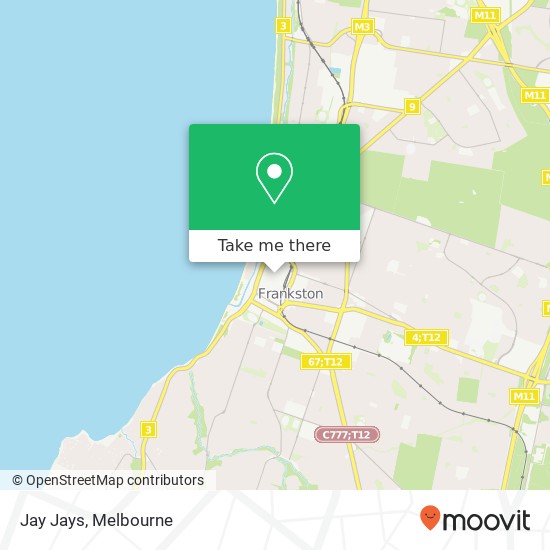 Mapa Jay Jays, Shannon Street Mall Frankston VIC 3199