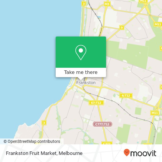 Mapa Frankston Fruit Market, 32 Wells St Frankston VIC 3199