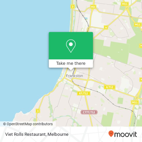 Mapa Viet Rolls Restaurant, Ross Smith Avenue Mall Frankston VIC 3199