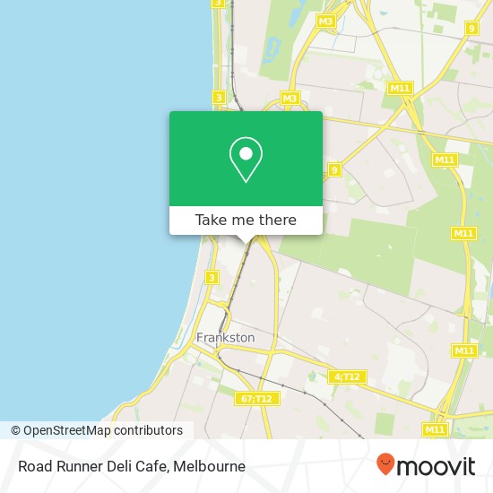 Mapa Road Runner Deli Cafe, Dandenong Rd W Frankston VIC 3199