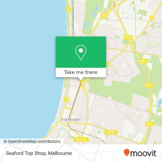 Mapa Seaford Top Shop, 17 Wells Rd Seaford VIC 3198