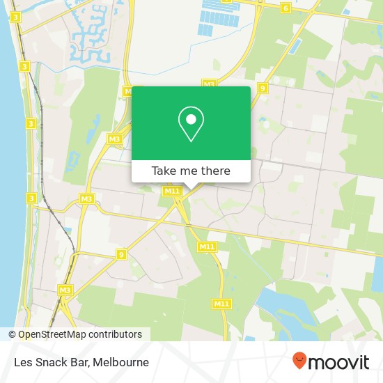 Mapa Les Snack Bar, Frankston-Dandenong Rd Carrum Downs VIC 3201