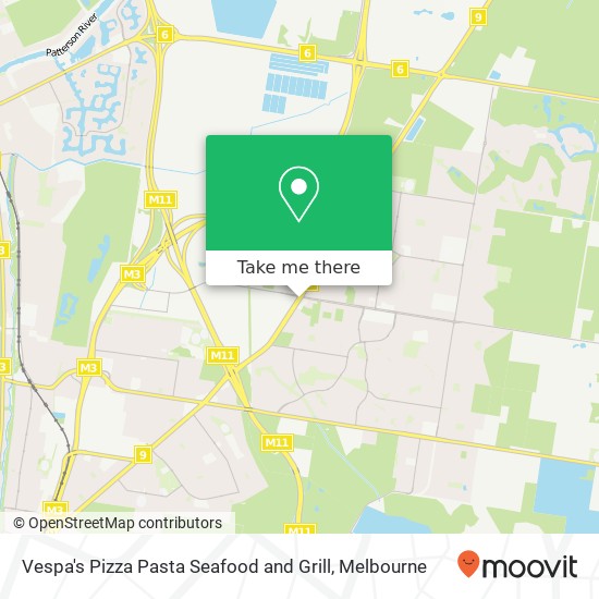 Vespa's Pizza Pasta Seafood and Grill, 1255 Frankston-Dandenong Rd Carrum Downs VIC 3201 map