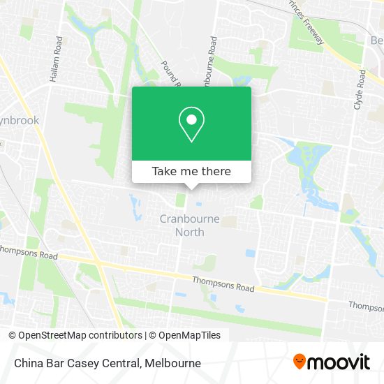 China Bar Casey Central map