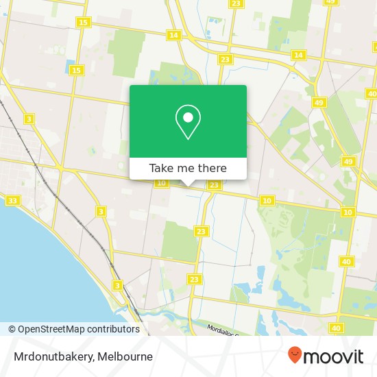 Mapa Mrdonutbakery, 292-306 Lower Dandenong Rd Mordialloc VIC 3195