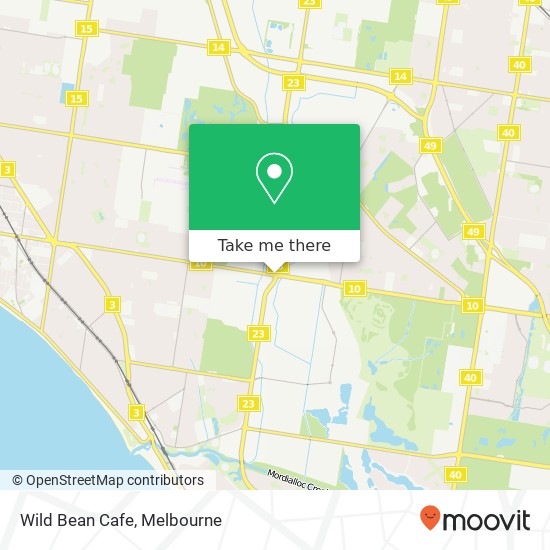 Wild Bean Cafe, Lower Dandenong Rd Moorabbin Airport VIC 3194 map