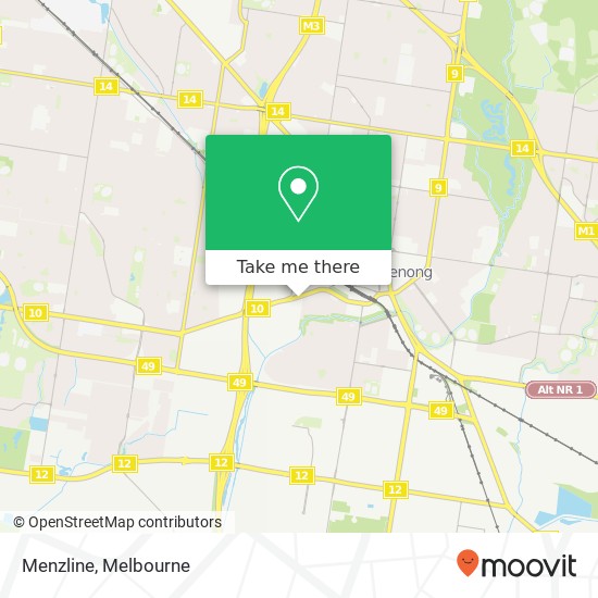 Menzline, 1 Dandenong St Dandenong VIC 3175 map