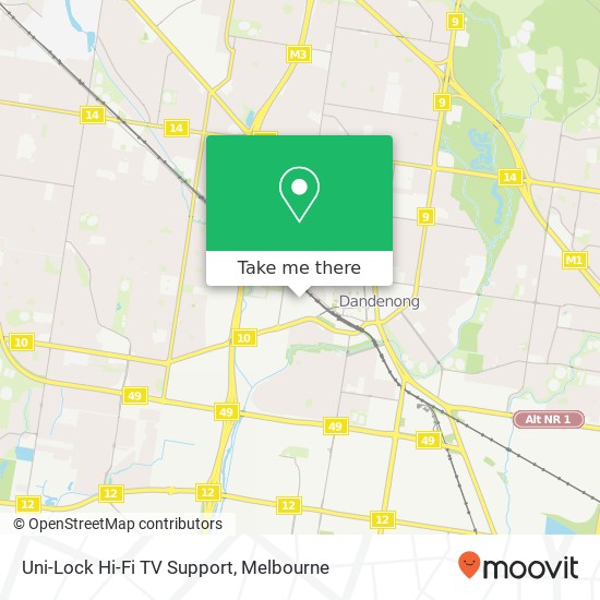 Mapa Uni-Lock Hi-Fi TV Support, Attenborough St Dandenong VIC 3175